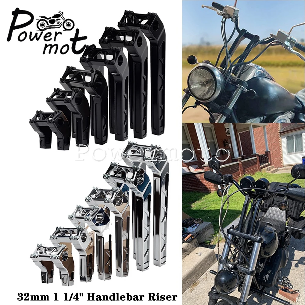 

Motorcycle Rise Handlebar Clamp Adapter 1 1/4" Handle Bar for Harley FLFB FLFBS FLSL FXBB FXBR FXBRS FXDRS FXFB FXFBS FXLR FXLRS