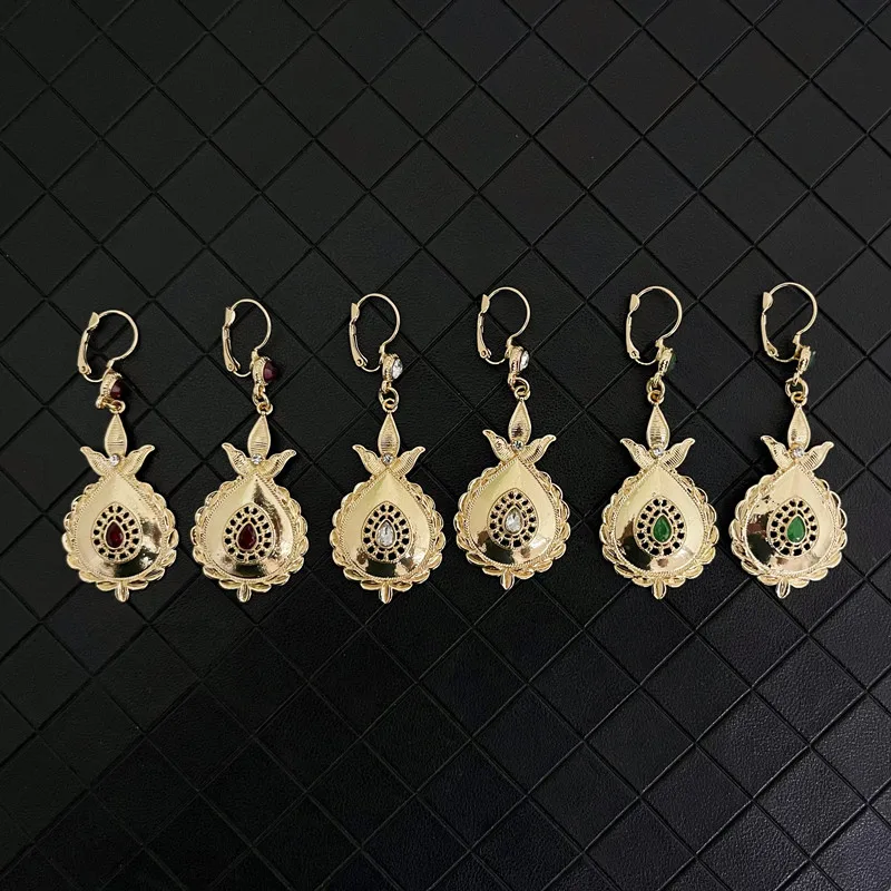 Moroccan vintage style fashion female earrings Classic Arab bride earrings Wedding party jewelry