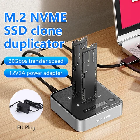 Док-станция Blueendless USB 3.2 Type-C для M.2 NVMe SSD, 20 Гбит/с — фото товара