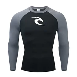 2023 Men's Long Sleeve Compression Shirt MMA Fitness Sport Running Gym Comfortable Fashion Breathable le Athletic Quick Dry Tops