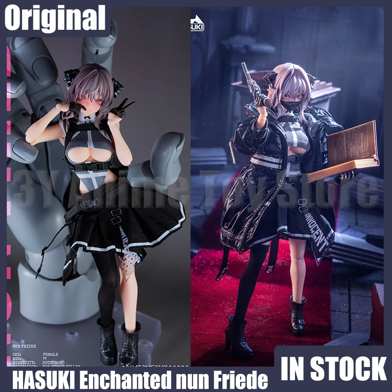 

Original Hasuki Sister Fried Action Figure 1/12 Demon Nun Fried Figures Female Soldier Figurine Model Full Set Collectible Toys