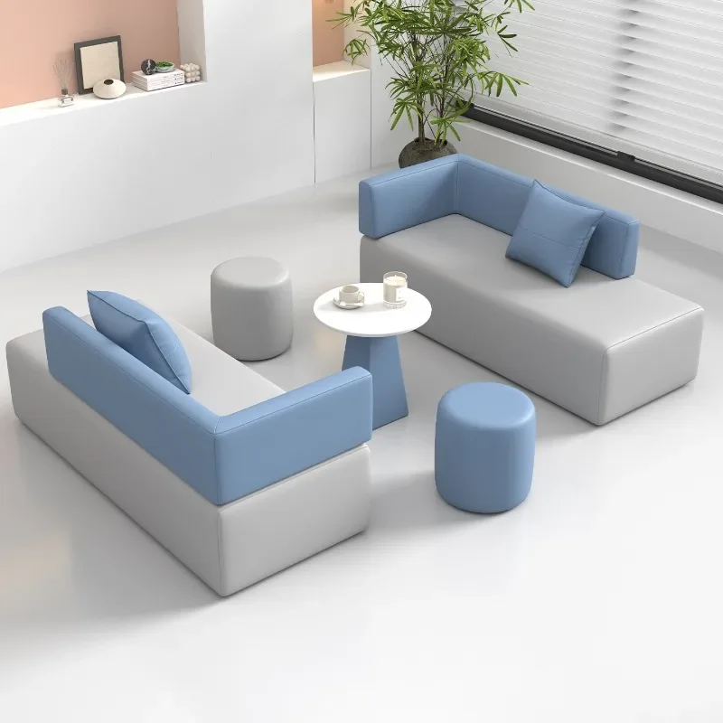 Simple modern dental clinic, dental hospital, rest area, beauty salon, reception room, ophthalmology waiting area, sofa combinat