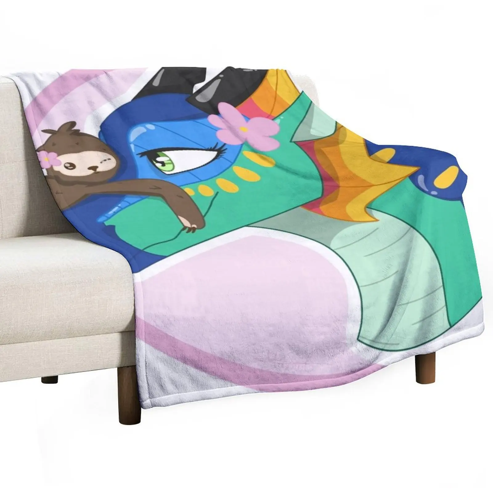 

Glory and Silver Throw Blanket Sofa Throw Decorative Beds Stuffeds Retros Blankets