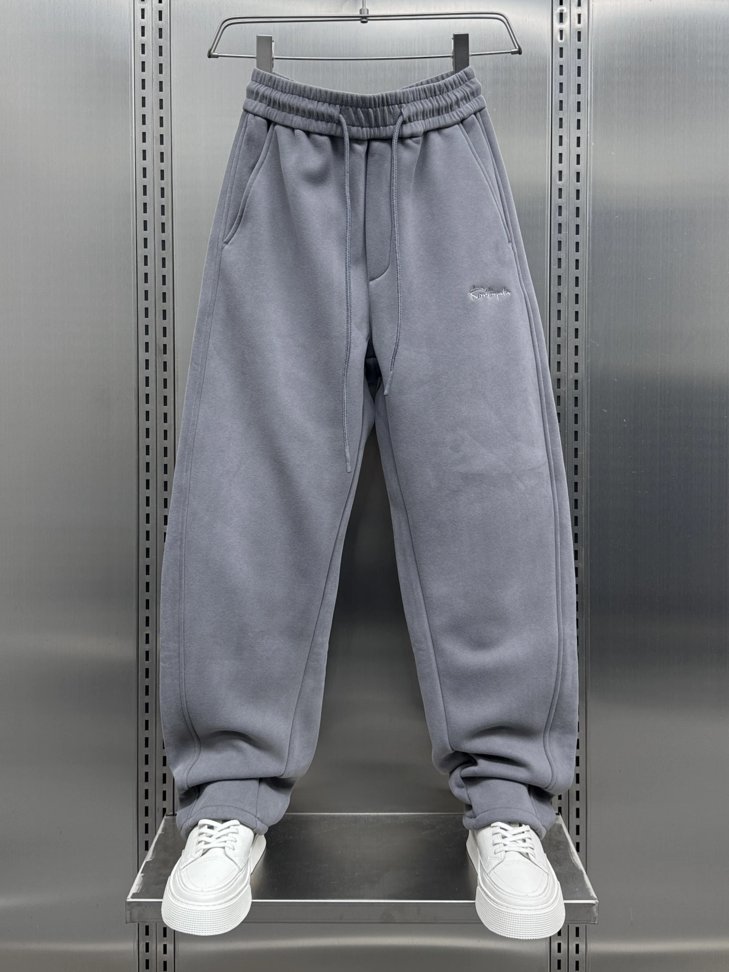 

New 2025 Men's Fce Lined Loose Straight Leg Pants Trendy Brand Casual Sweatpants Autumn Winter Long Trousers Sli Haome