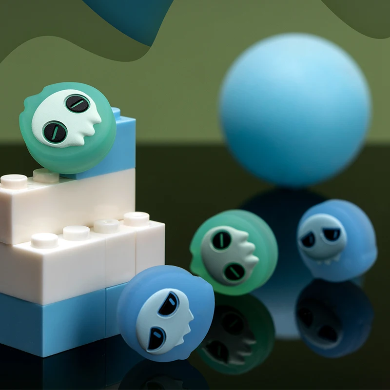 4個親指グリップキャップ任天堂スイッチoledかわいいゴーストひよこ動物ジョイスサムスティックニンテンドースイッチns lite