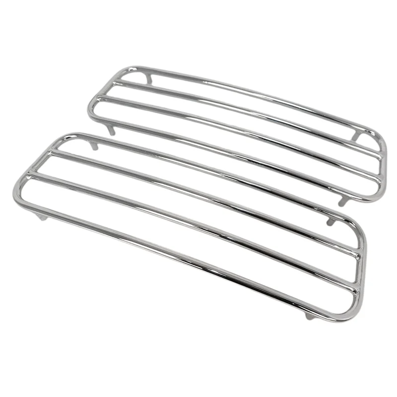 

1Pair Motorcycle Chrome Hard Saddlebags Top Rails Trim Cover For Touring 1993-2013 Hard Saddlebags Top Rails