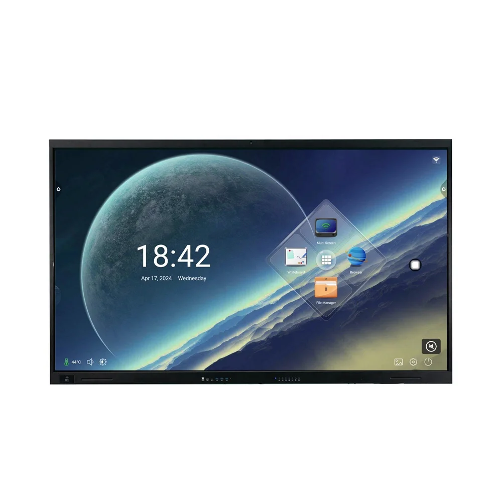 Interactive Display Screen Android 13 Interactive Smart Whiteboard 65 Inches 4k 20 Points IR Touch 300 Nits 350 Nits 450 Nits