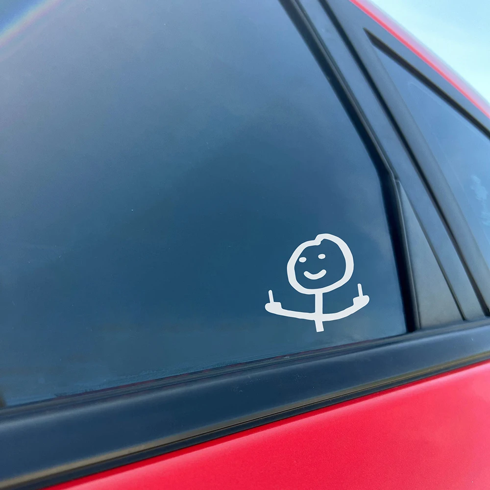 

Small Size Cute Finger Car Styling Windows Stickers,Die Cut Vinyl Waterproof Bumper Decor Decals Glue Decoration