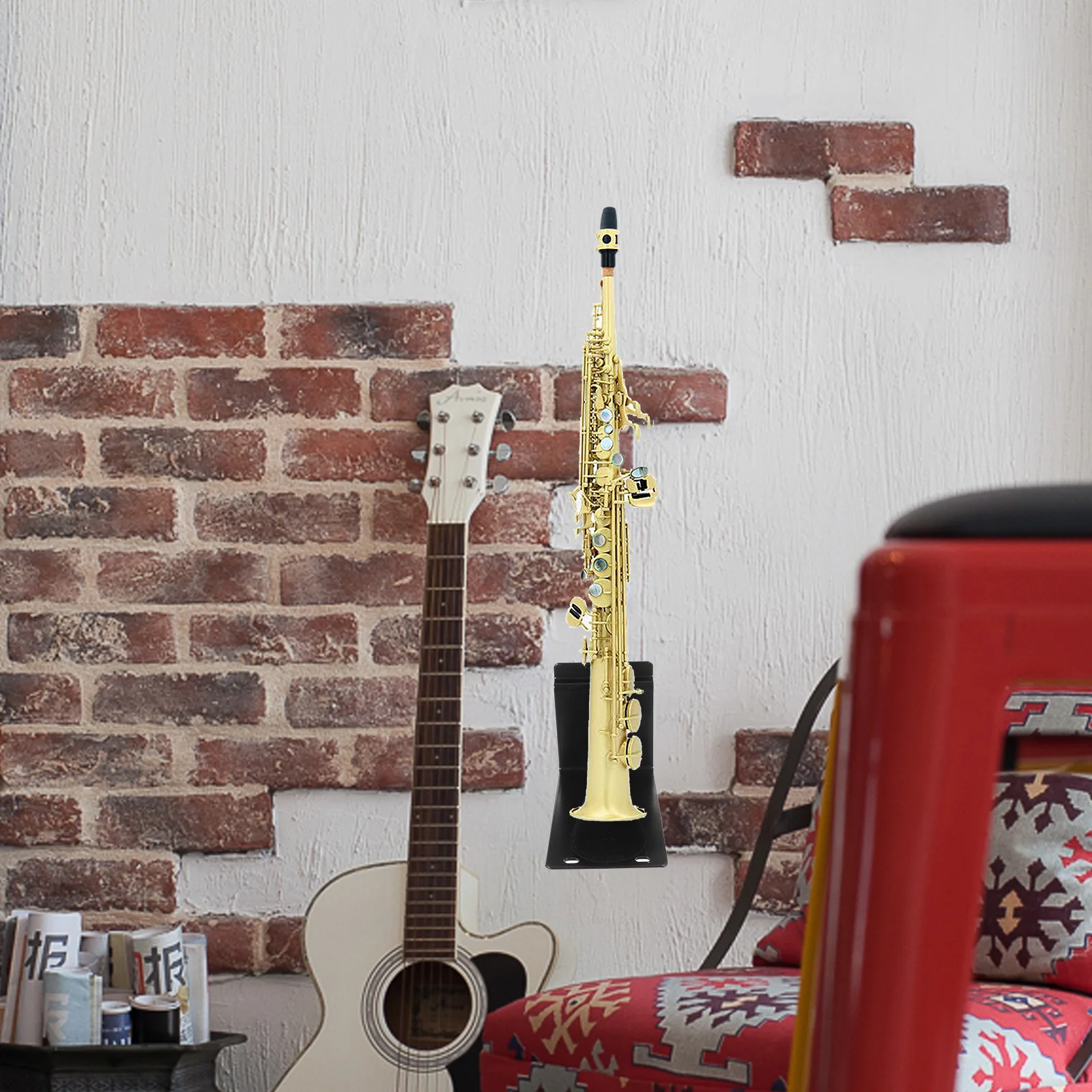 

Wind Instrument Hanging Rack Holder Flute Stand Wall Mount Saxophone Wall-mounted