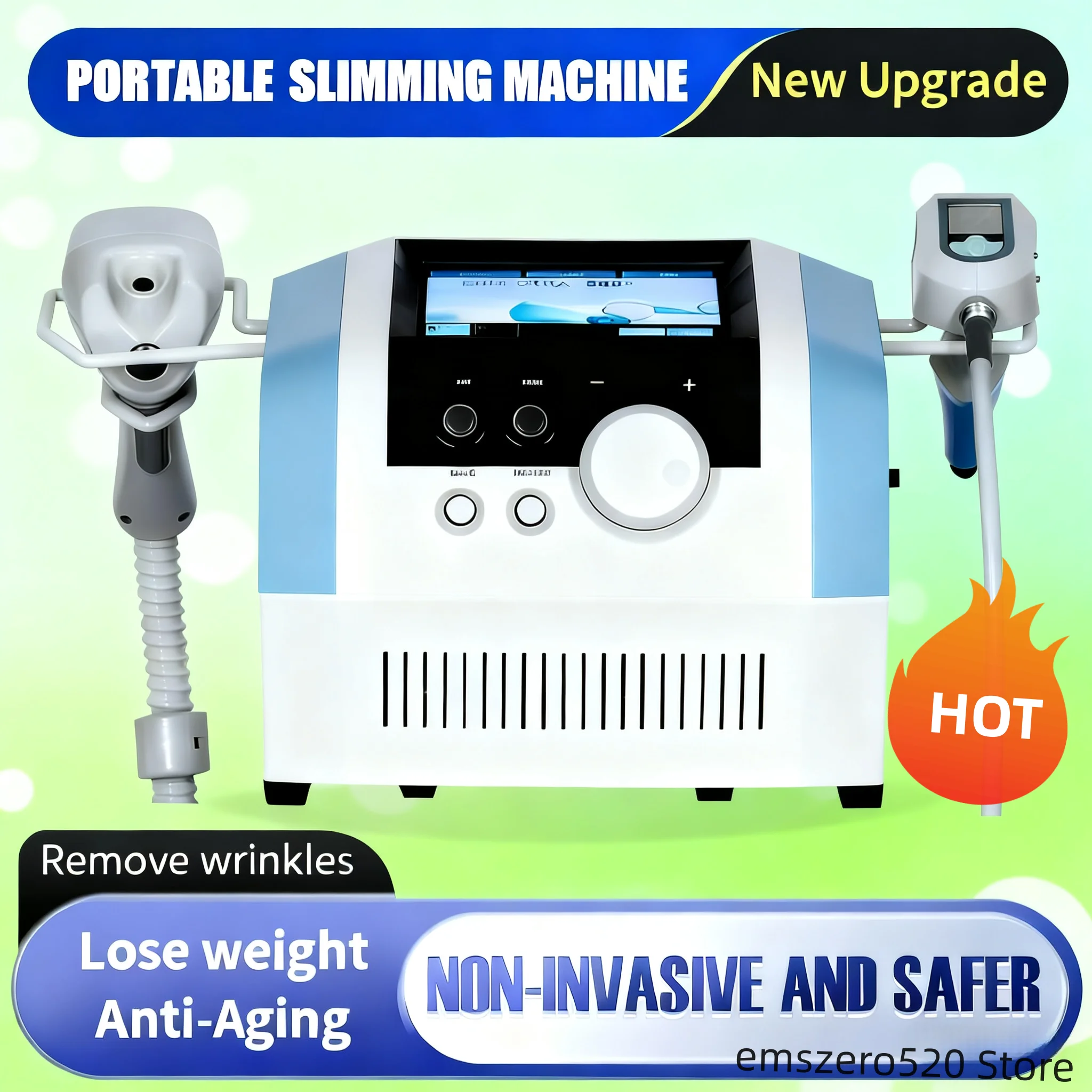 

360 Fat Reduction Machine Portable Neo Device Slimming Machine Ultrasonic Cellulite Removal Wrinkle 2 Handles