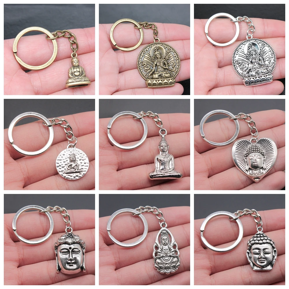 LLavero de Buda, llavero espiritual, regalo para hombres, mujeres, amigo, llavero de coche, soporte de anillo, recuerdo para regalo