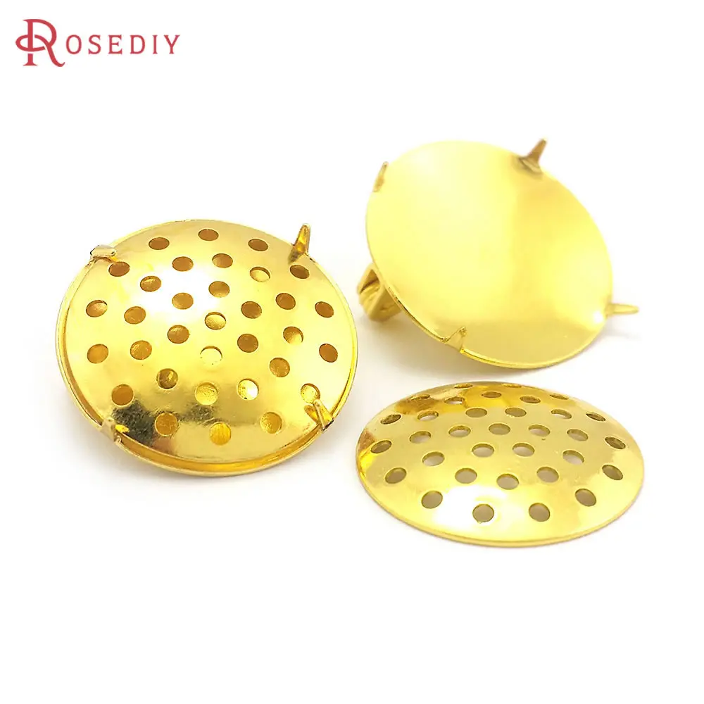 5 Sets 18MM 25MM 30MM Brass Combinable Round Brooch Base Brooch Pins Settings Diy Jewelry Making Supplies Accessories