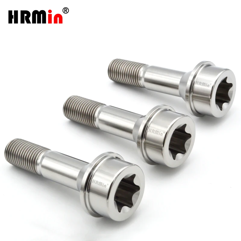 HRMin Gr5 titanium wheel lug bolt screw  M14x1.5x52-67mm  Torx with  key  for Ferrari  car 10ps and 20ps