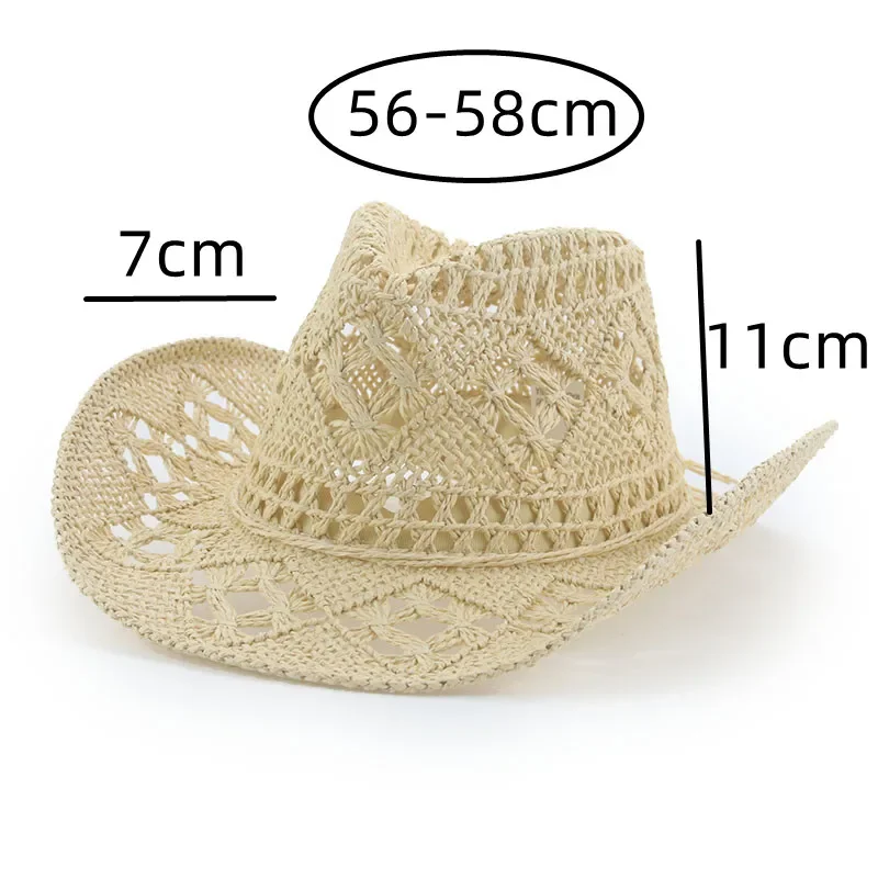 Hats for Women Summer Hollow Straw Hats Solid Bowknot Outdoor Beach Casual Elegant Sun Protective Men Sun Hat Sombreros De Mujer