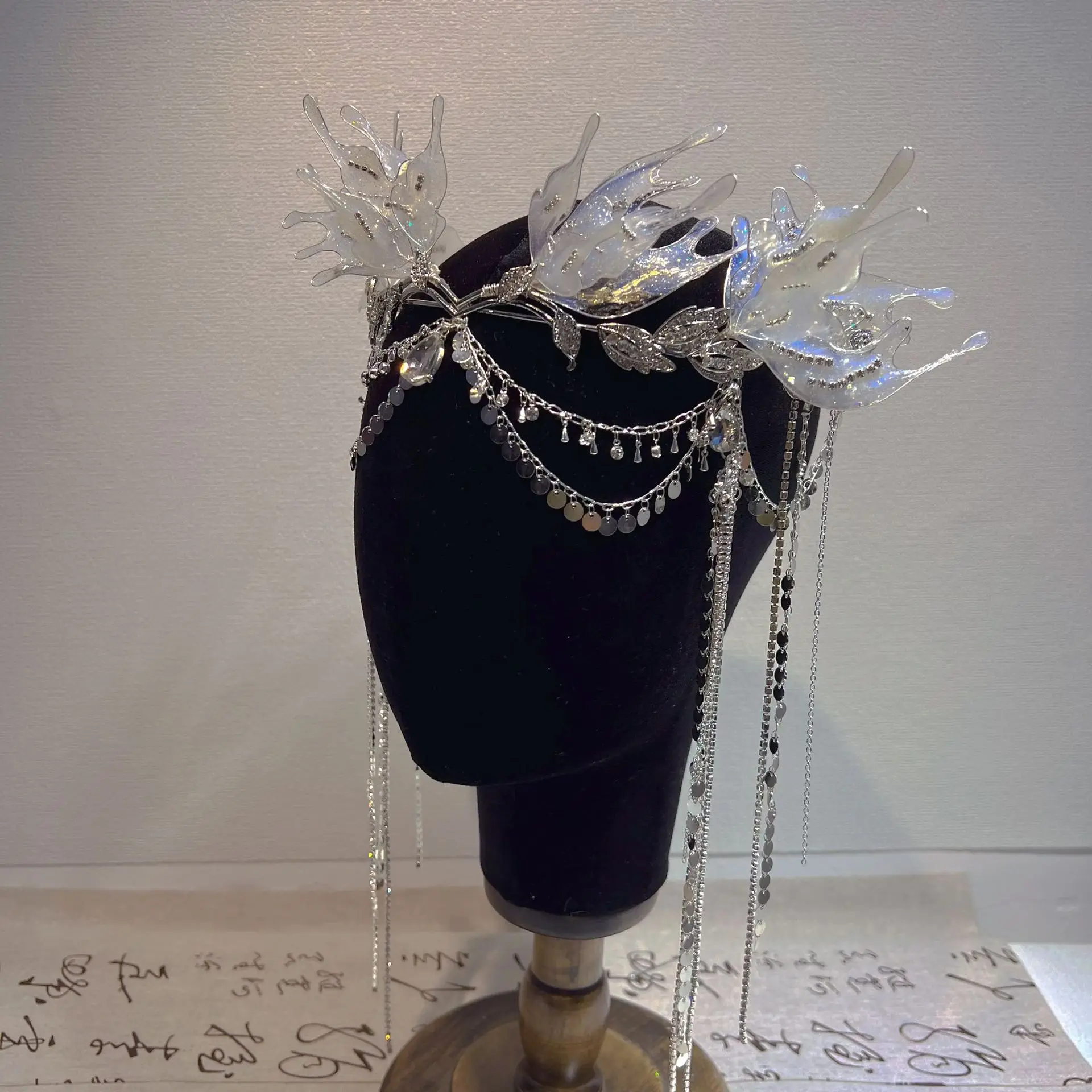 غطاء رأس جديد Tuinga Super Tassel إكسسوارات الشعر عقال غطاء الرأس للملابس الصينية هان غطاء الرأس الأقوياء