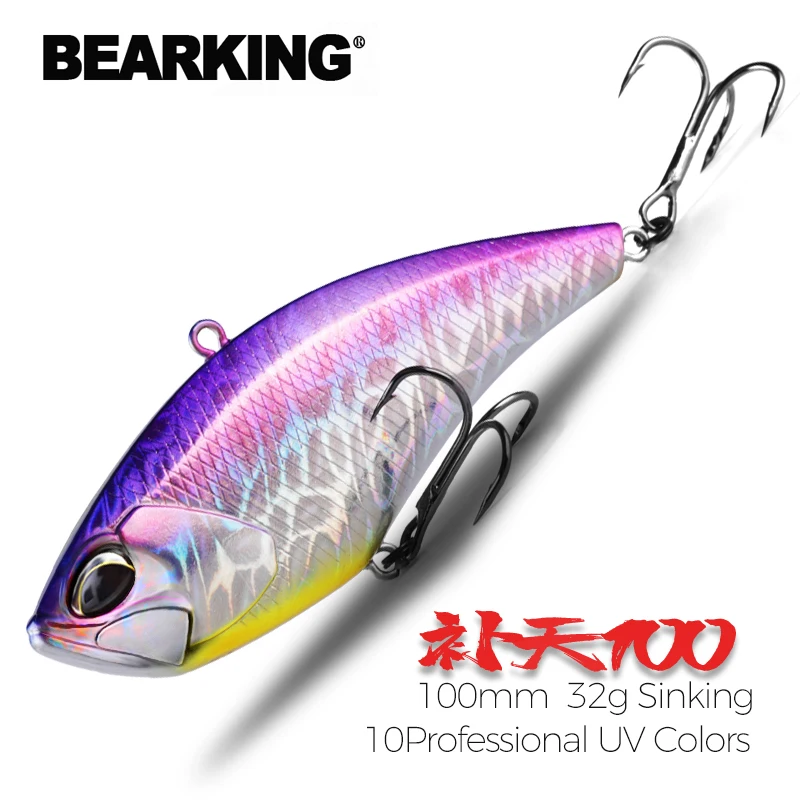 BEARKING 100mm 32g Top professional Wobblers fishing tackle fishing lures vibration bait for ice fishing Artificial accessories