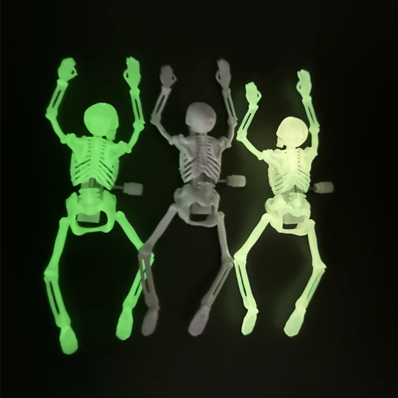Zabawka na Halloween, puzzle, model do składania, skaczący szkielet, szkielet na sprężynie, model do składania, horror, parodia, lampka nocna.