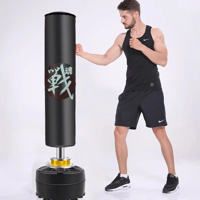 

2026 PVC Freestanding Punching Bag Custom Printed Logo Boxing Training Sandbag