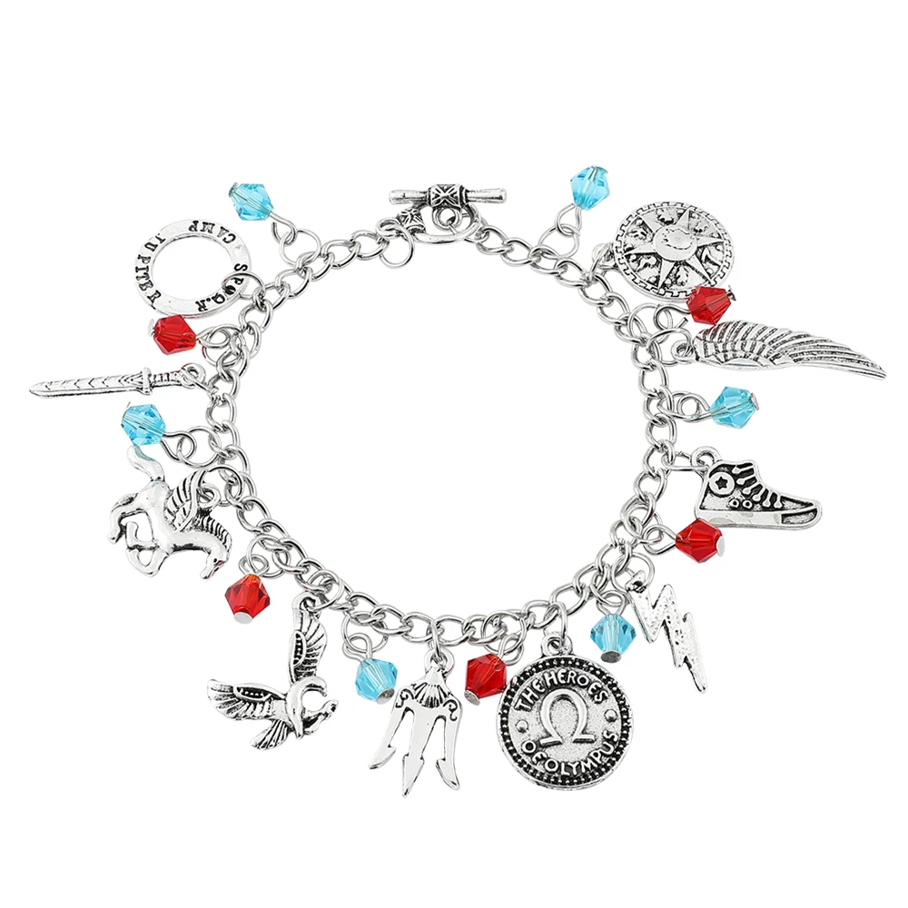 Percy Jackson Charm-Armband, Legierungsschmuck, Vintage-Armband, Gliederkette, Geschenk für Damen, Frauen, Männer