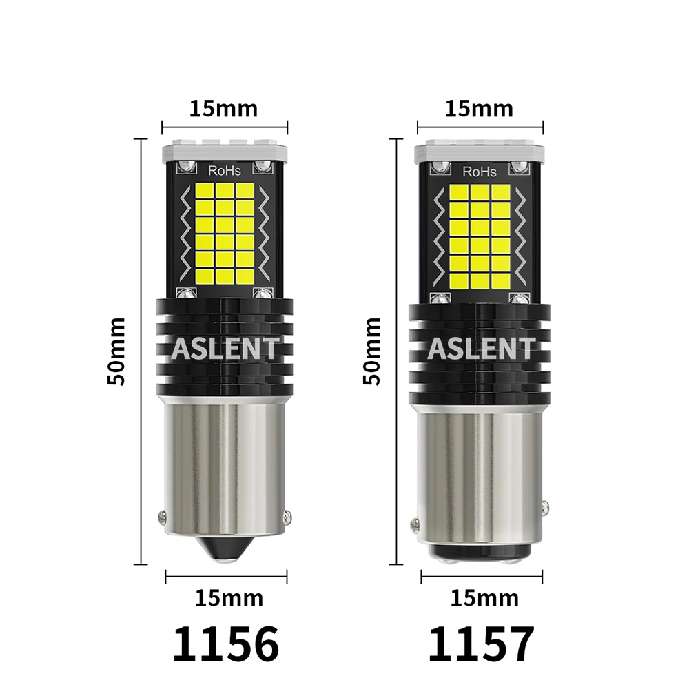 2x 1157 P21/5W BAY15D 7440 T20 W21W 7443 W21/5W P27W T25 3157 P27/7W 1156 P21W BA15S PY21W BAU15S Car Led Bulb Brake Tail Lights