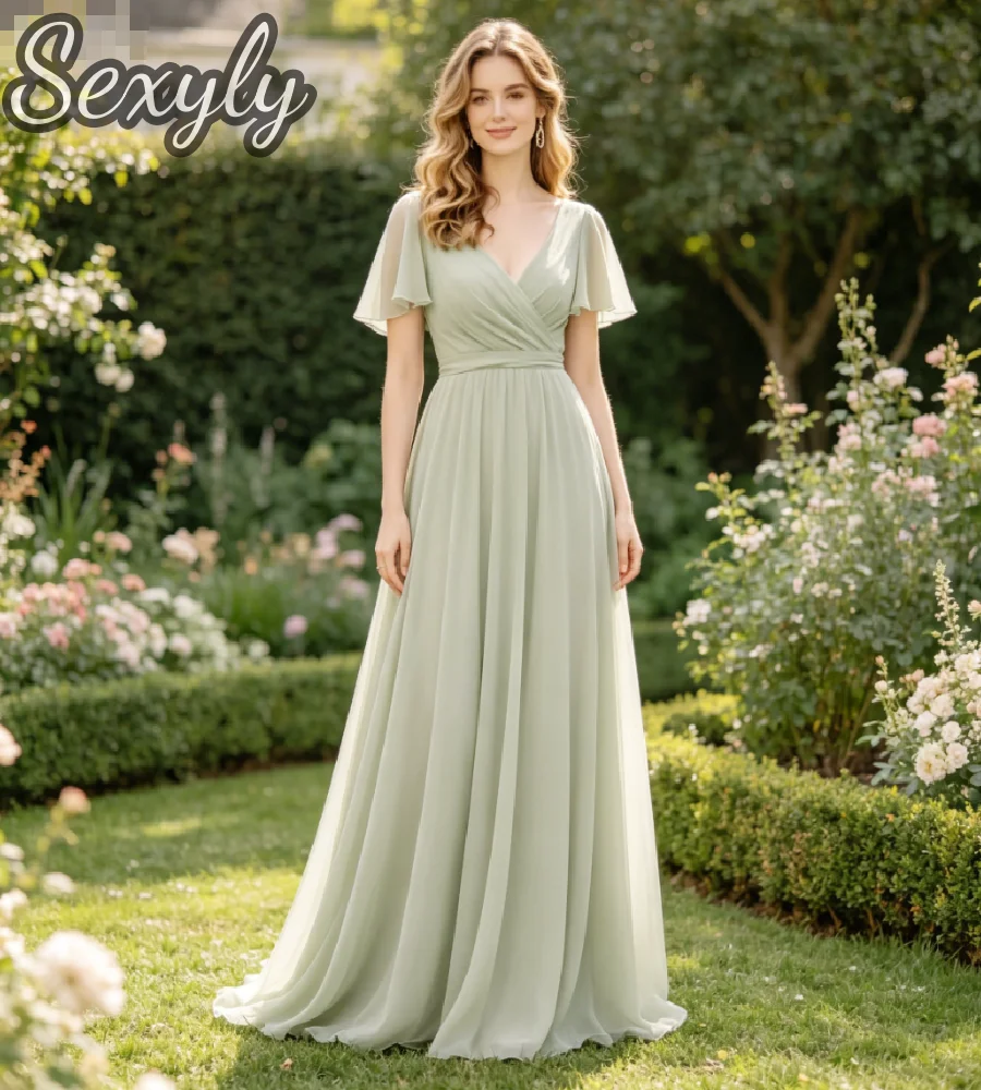 abito-da-damigella-d'onore-in-chiffon-verde-salvia-con-scollo-a-v-maniche-corte-a-volant-vita-avvolta-linea-ad-a-lunghezza-al-pavimento-abito-da-sera-maxi-per-invitati-a-matrimoni