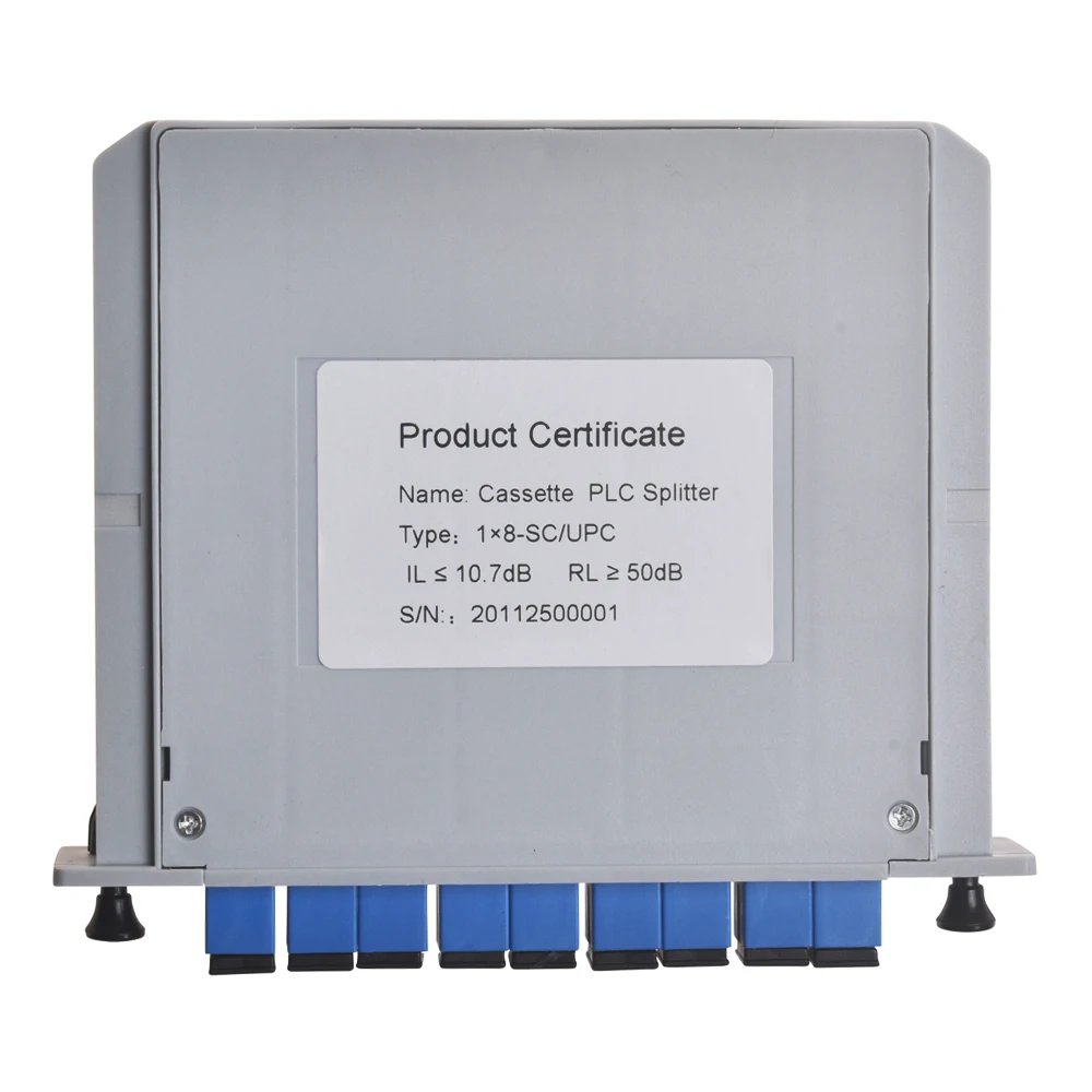 Hot Koop Factory Outlet Cassette Type PLC Glasvezel Splitter 1*8 SC APC UPC FTTH Glasvezel Splitter