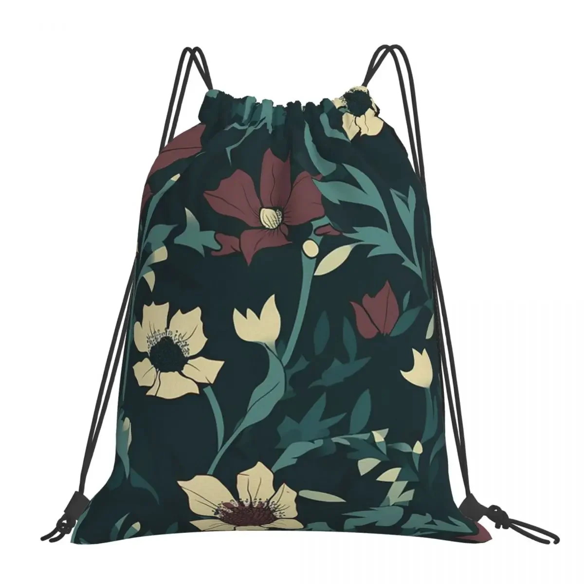 

Beautiful Flowers In Bolt Color Backpacks Casual Portable Drawstring Bags Drawstring Bundle Pocket Sports Bag BookBag