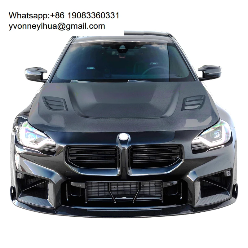 

Карбоновый капот с вентиляционными отверстиями для BMW M2 G87 в стиле GTS, карбоновый капот для двигателя.