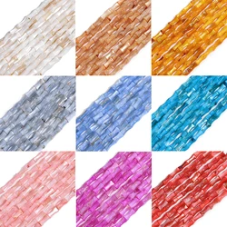 Multi Color Dyed Shell Bead Natural Freshwater Bamboo Shape Beaded Mother of Pearl Shell Loose Beads for Jewelry Making 15''