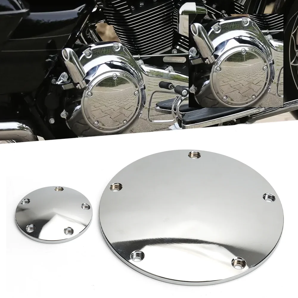 

5 Holes Aluminum Motorcycle Derby Timing Timer Cover For Harley Dyna Softail Low Rider Fat Bob Touring Road King Street Glide