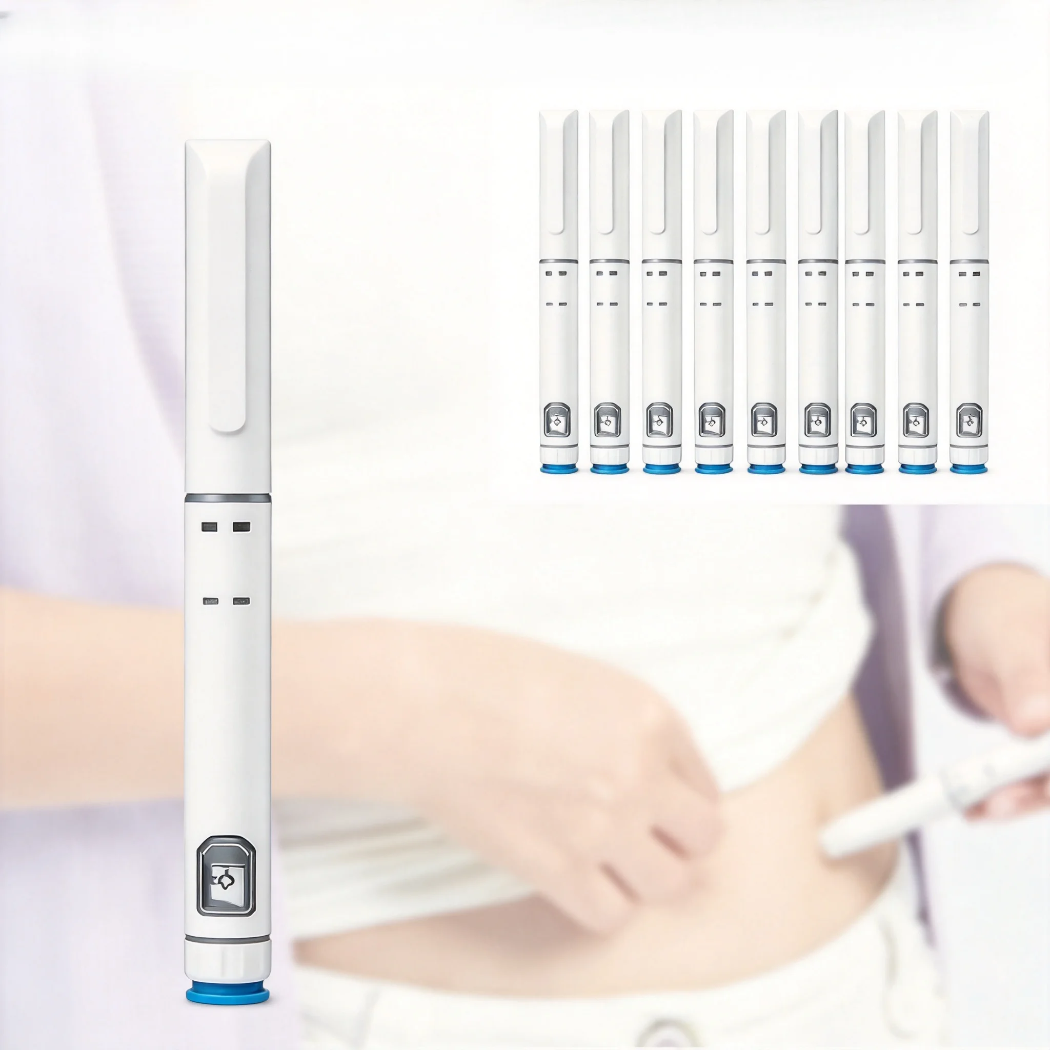 10PCS Disposable Injection Pen 3ml Auto Injector Pen for Dose Control Adult Home Injection Empty Injection Pen Cartridge Bottle