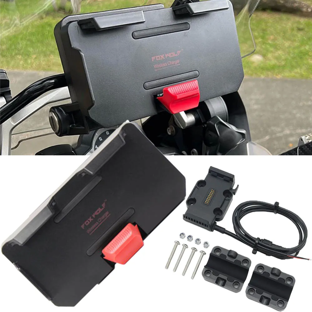 Phone Navigation Bracket Power Supply Wireless Charing 12mm/16mm/22mm Roll Bar Base For BMW R1250GS ADV R1200GS S1000XR