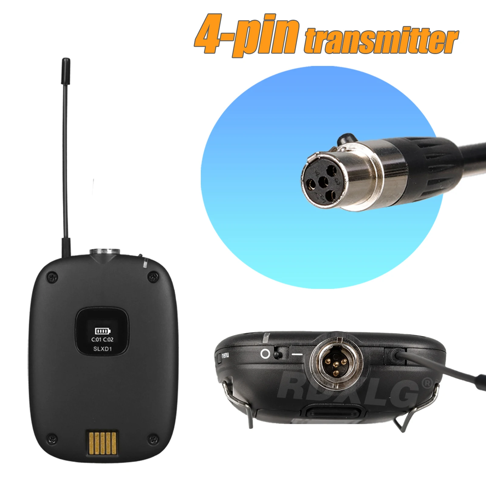 Band，SLXD4 SLXD1 Professional Wireless Instruments Saxophone Microphone Violin, Cello Dual Channel，Brass Percussion Mic，600MHz