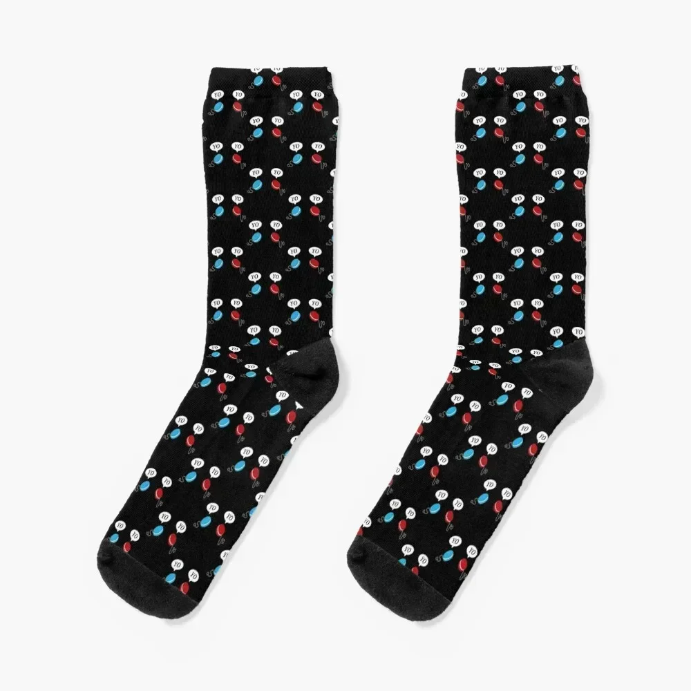 

YO YO, YOYOS SAYING HELLO Socks Crossfit winter gifts Rugby short Ladies Socks Men's luxe hockey cycling Woman Socks Men's
