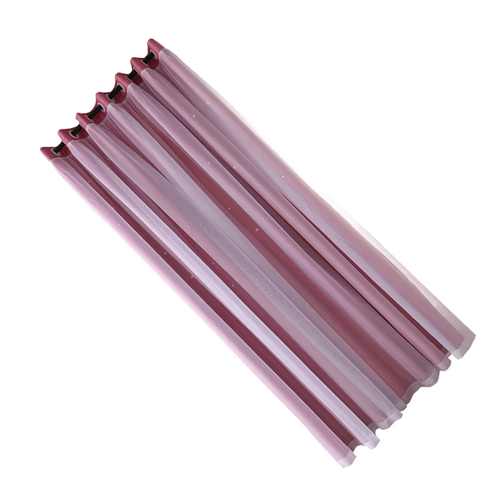 

Blackout Curtains Stylish Home Decorative Window Curtain For Living Room Bedroom Pink 200X100Cm Perforated Installation