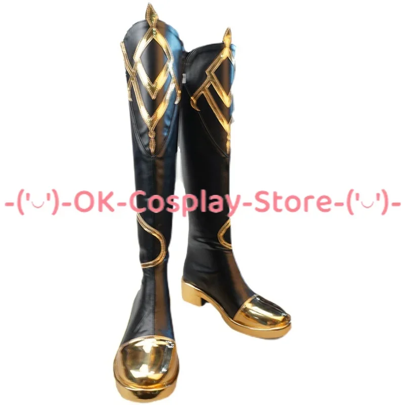 Aether Cosplay Shoes Genshin Impact Travellers PU Leather Shoes Halloween Carnival Boots Cosplay Props Custom Made