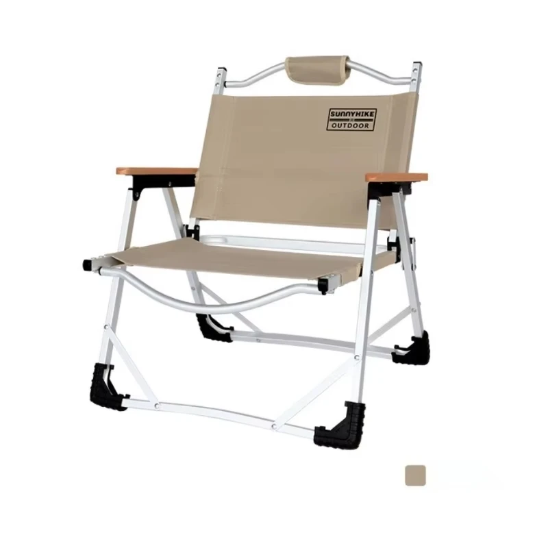 Portable Foldable Camping Chair Aluminum Alloy Frame Hiking Chair Outdoor Oxford Cloth Chair Multifunctional Camp Furnishing
