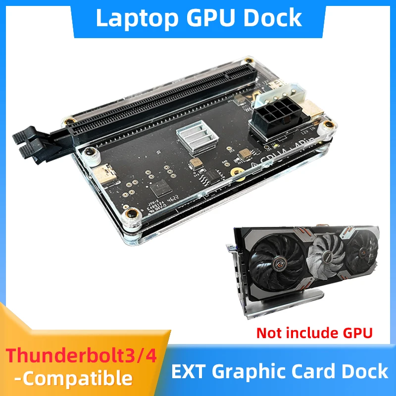 DIY Thunderbolt-compatible 3/4 GPU Dock for Laptop to External Graphic Card 21G/s for Notebook Play Game AI 3D Design