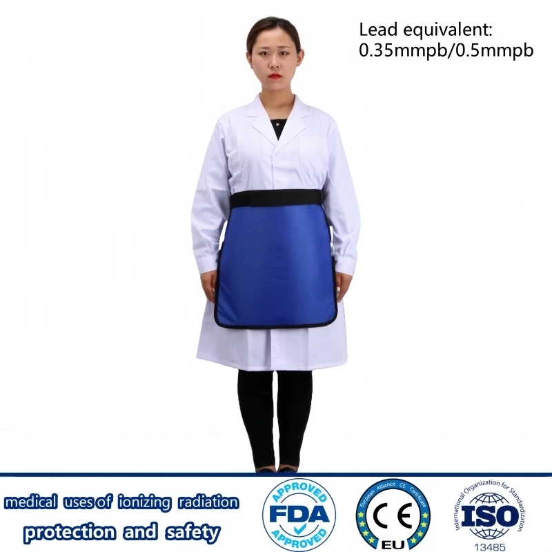 

X-ray protective 0.35/0.5mmpb protective square lead half apron radioactive workshops radiological protection lead accessories