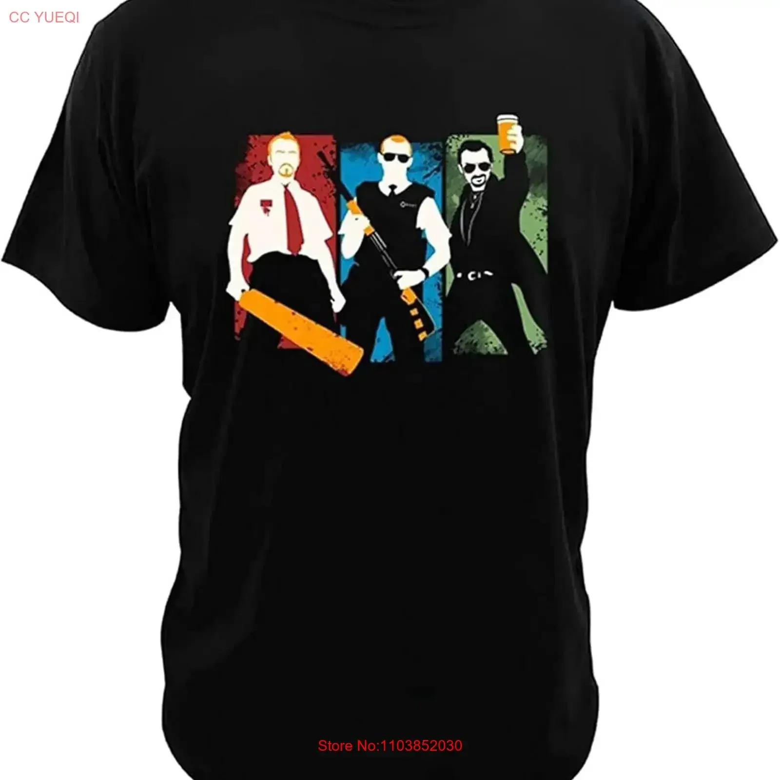 Camiseta Trilogía Cornetto de tres sabores, Shaun of The Dead Men Hot Fuzz, ropa de diseñador vintage lavada, unisex, versátil