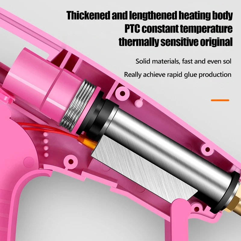 100W/80/60/40/20W Professional Hot Melt Glue Gun Copper Nozzle Use 7-11mm Glue Sticks Household DIY Tools