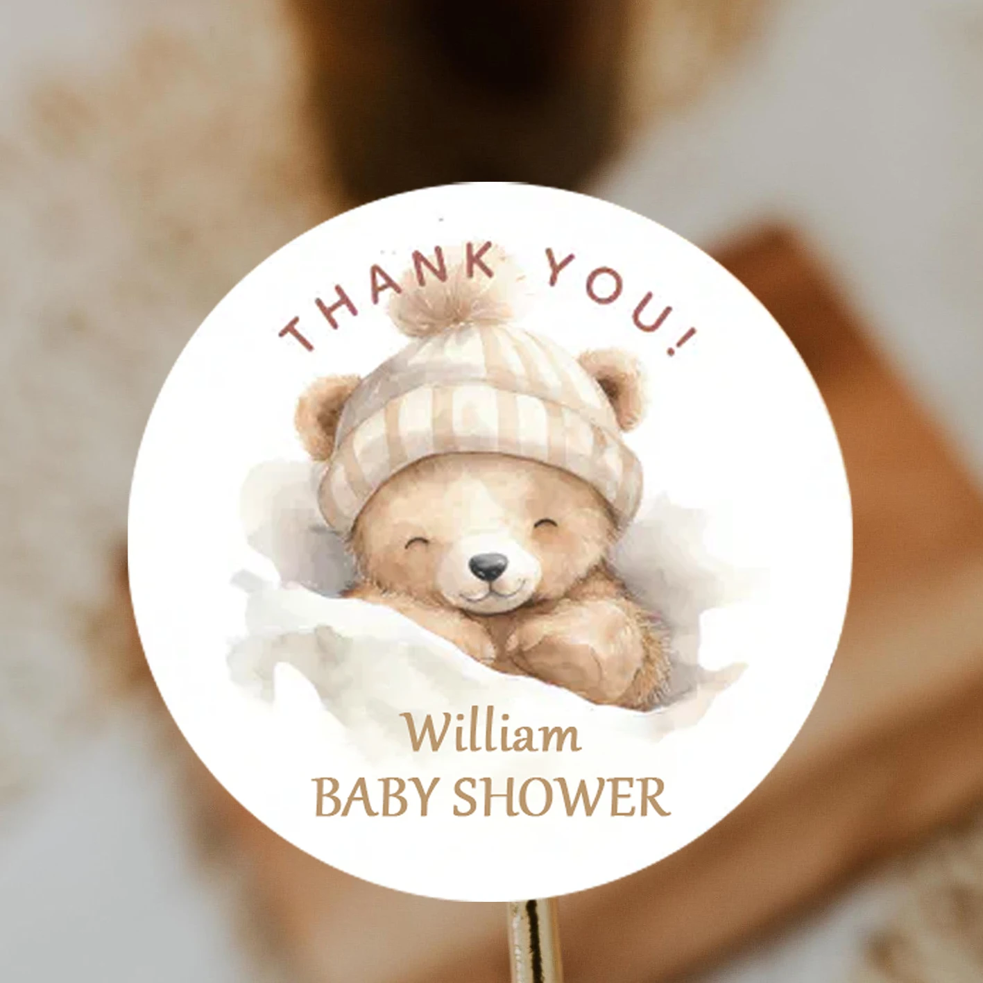 90 قطعة من ملصقات الأسماء وأعياد الميلاد المخصصة (للتعميد والحفلات وتغليف الهدايا) #4