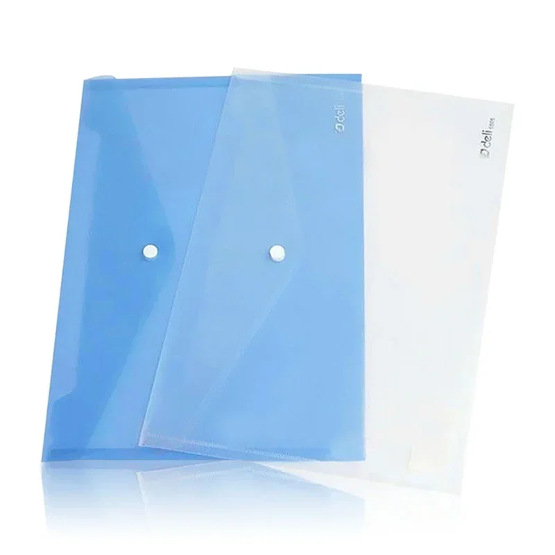 5pcs/lot Office A4 File Bags Transparent Plastic File Document Bag PVC School File Folders A4 Folder for Papers