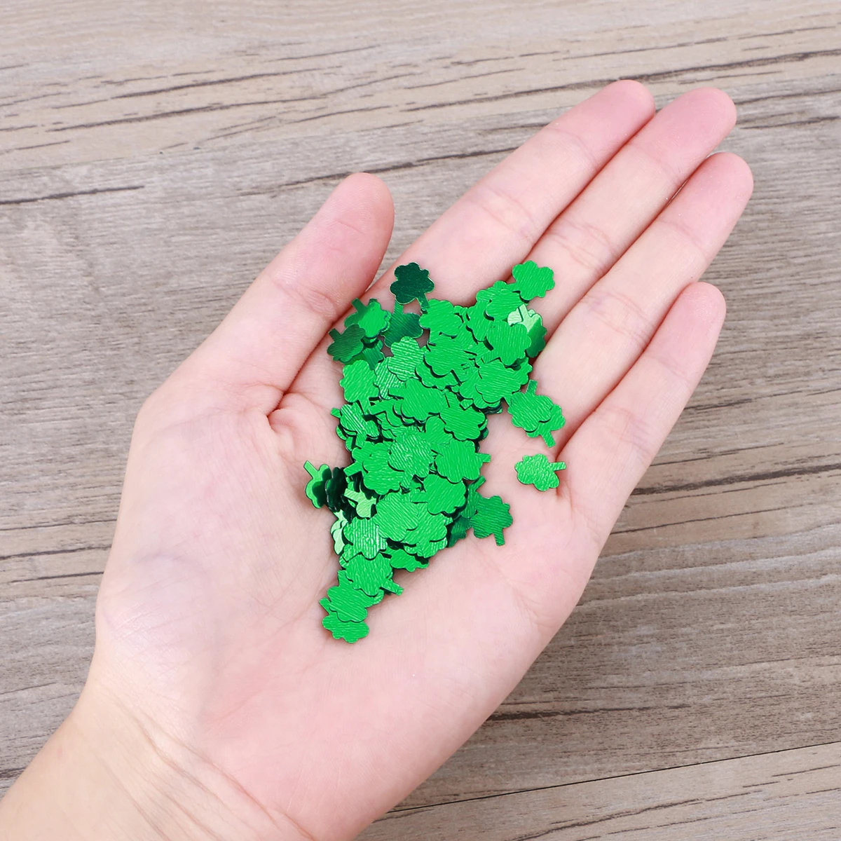 

Green Shamrock Confetti Sequins St Patrick Decorations Party Supplies Plastic Long Lasting Celebrations