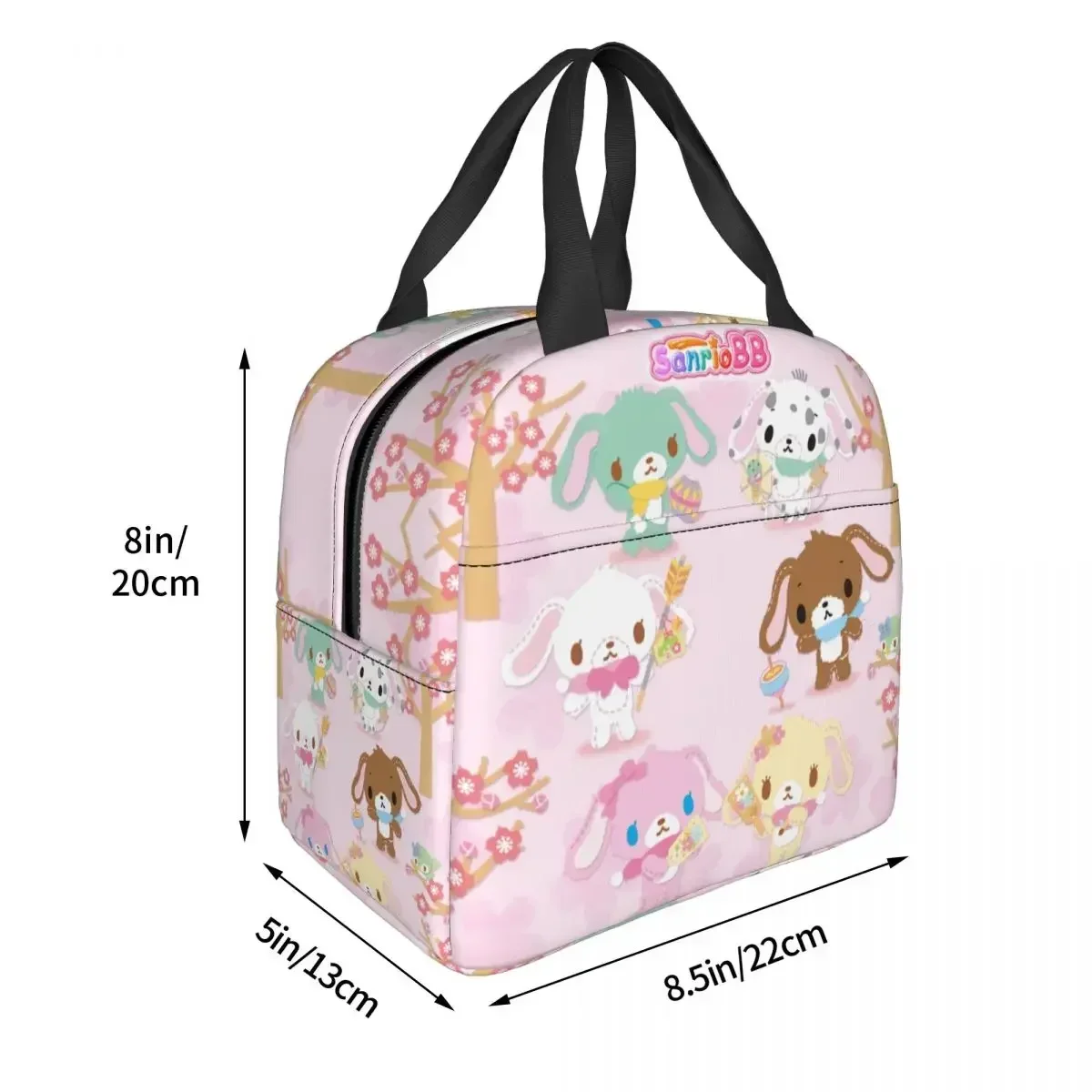 2023 New Cute Bunny sugarconiglietti Lunch Box Anime giapponese Cooler Thermal Food Insulated Lunch Bag School Children Student