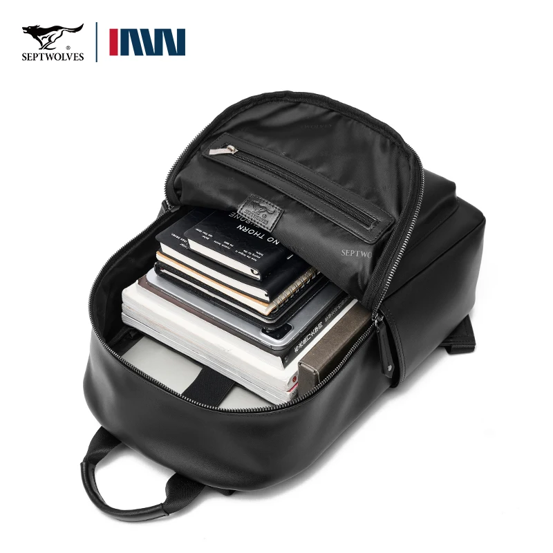 Waterproof PU Leather Business Backpack 16L Unisex