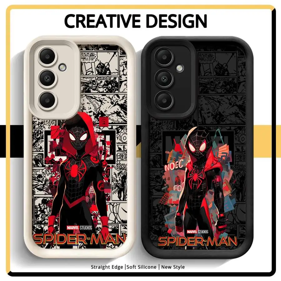 Marvel Anime Spider Man Series Phone Case for Samsung Galaxy A15 A25 A71 A35 A55 A72 A51 A73 A52 A54 A52s A53 5G Silicone funda