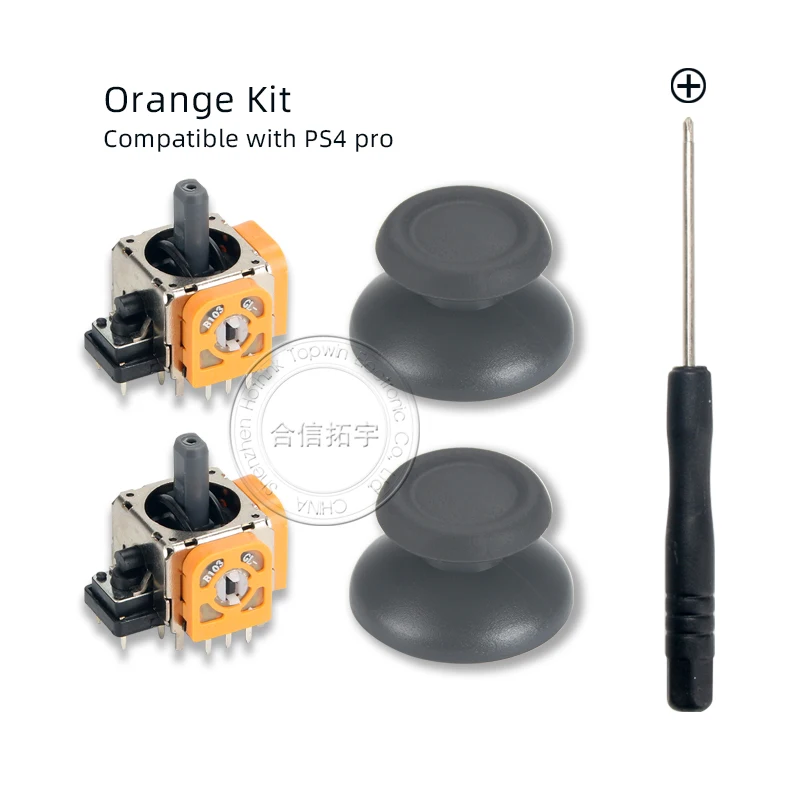 Hothink 5 Stks/set Vervanging 3D Analoge Joystick Rocker Cover Caps Schroevendraaier Kit Voor PS4 Controller Reparatie Onderdelen