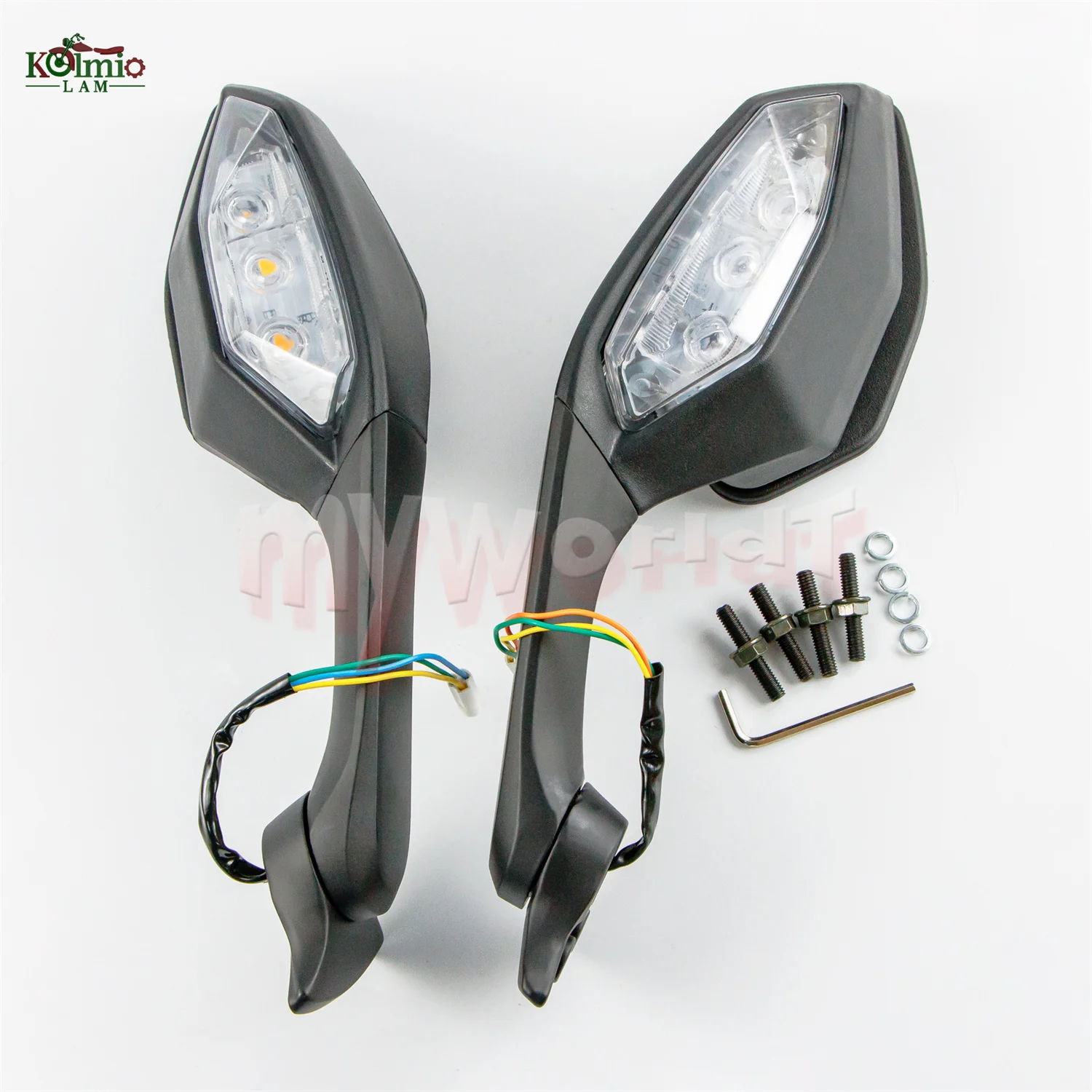Fit For YAMAHA YZF R7 2022 - 2024 Rotatable Rearview Mirror Turn Signal