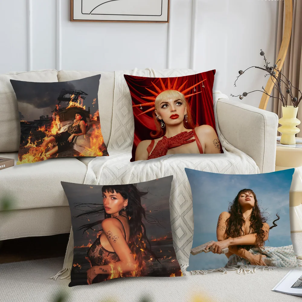 Housse de coussin Singer R-Rebecca B-Black Salvation pour oreiller, impression décorative pour canapé, maison, voiture, chambre, magasin, bureau, simplicité nordique